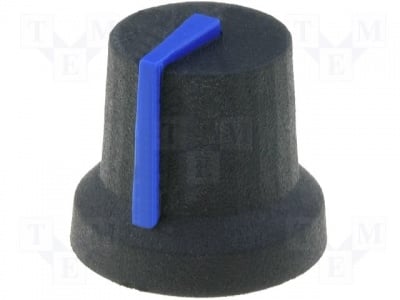 Копче за потенциометър K87MBR-B6MBLU Копче за потенциометър с индикатор гума пластмаса Ос:6mm